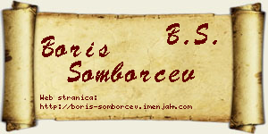 Boris Somborčev vizit kartica